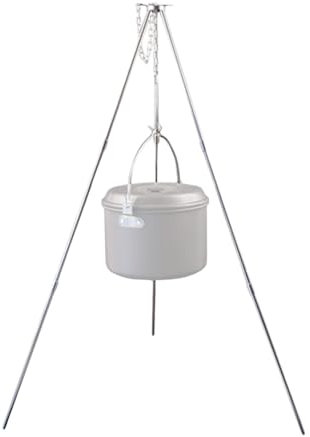 Trépied de barbecue, grilles de barbecue pliables portables en 3 sections, cuisson sur feu, trépied suspendu en plein air pour camping pique-nique barbecue