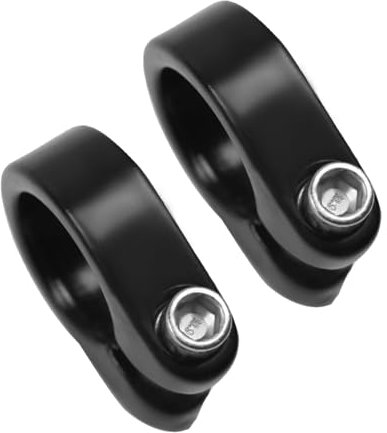 YueJieSelected 2-Stück Fahrrad Sattelhalter, Sattelklemme 31.8mm, Klappbar Sattelkloben, Schwarz