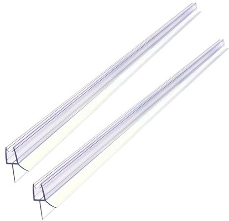 Wuyangcun Junta mampara ducha [2x] Borde suave de 16 mm PVC grueso Ideal para puertas de vidrio de 6/8/10/12 mm en duchas (10mm)