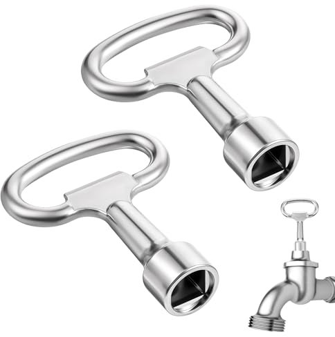 3 chiavi quadrate universali, 8 mm, in metallo, chiavi di sfiato per radiatore, bidone della spazzatura, ascensore, cassetta elettrica, contatore dell'acqua