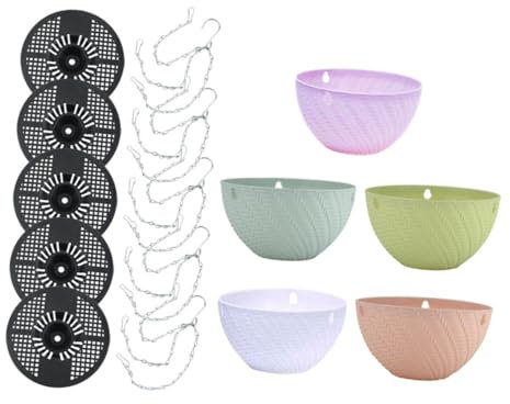 Abaodam 5pièces Jardinière Suspendue Pot De Fleurs Support pour Plantes Suspendues Pot Scindapsus Aureus Intérieur Décoration Extérieur