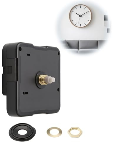 kcrnw Replacement 12888 Battery Wall Clock Movement Silent Quartz Silent Mechanism Battery Operated Repair Parts Kit with Precise Sweep No Ticking DIY Wall Clock Part Repair Kit No Hands (13mm)