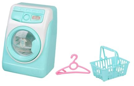 WHAMVOX Modèle De Machine à Laver Jouet Électrique pour Tout-Petits Petite Machine à Laver Jouet en Plastique Jeu Éducatif Fille Maison De Jeu sans Batterie