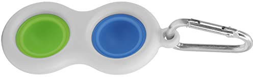 Generic Push Bubble Sensory Keychain Färgglad Stressavlastningsleksak för Studenter, Kontorsarbetare för Dagligt Bruk (Grön+Blå)