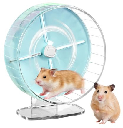 Hamsterhjul 25,4 cm Löphjul med Justerbart Stativ | Tillbehör för Hamsterlöpning För ökenråttor, möss, chinchillor, illrar, ekorrar, sockerflygare, i , inomhus, utomhus, i