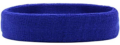 HANERDUN Sport Stirnband Damen Herren Schweißbänder Kopf Stirn Frottee Kopfband Sport für Laufen Fahrrad Joggen Tennis Fußball Blau