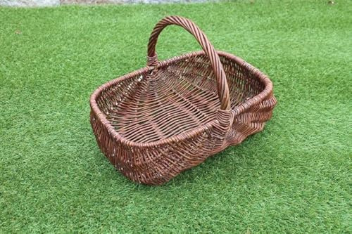 Panier de récolte en osier pour pommes de terre, courses, champignons, fleurs, taille XXL