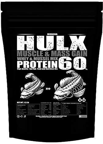 HULX Koi Fish Food Sinking Pellets for Big Muscle & Mass Weight Gain, Whey Mixed High Protein 60% Fast Growth Formula 1.3 Lb.(600 Gram.) 2mm, Healthy Nutrition Color Enhancer, Clear Water Pond Food
