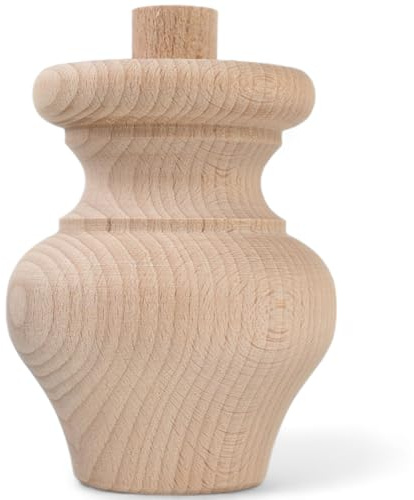 Holzando Holzfüße für Möbel aus Buche ø85 - naturbelassenes Holz - ideal für Restauration & Reparatur - Möbelfüße Holz in Verschiedene Größen & Materialien erhältlich