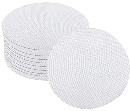 UMCHU Runde Silikon Dehydrator Blätter-10 Blatt Antihaft-Dampfgarer- Einlagen,Netzmatte,Bambusdämpfer Ersatzbaumwolltuch,für gedämpfte Brötchen, Knödel, Backen, Gebäck(20cm Durchmesser)