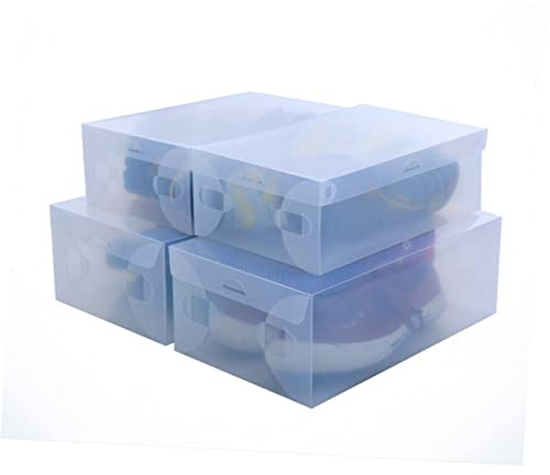 HEMOTON 6piezas Cajas De Zapatos Transparentes De Plástico Apilables Organizadores para Zapatos De Mujer y Niña para Guardar Armario Cama