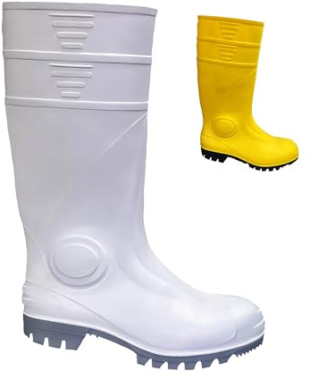 Generico Stivali Antinfortunistici con Puntale Categoria S4 Ma-cri 100% Made in Italy (Bianco, Sistema Taglie Calzature EU, Adulto, Numero, Media, 40)