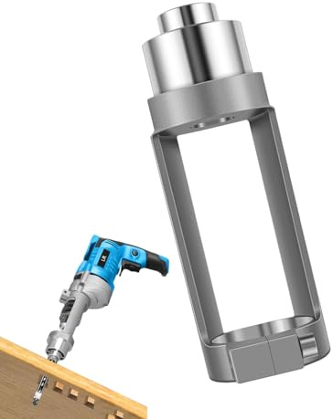 Set di scalpelli per mortasare – Adattatore regolabile per trapano a foro quadrato, a durevole per la lavorazione del legno | Punta da carpenteria di precisione per forature lisce, costruzi