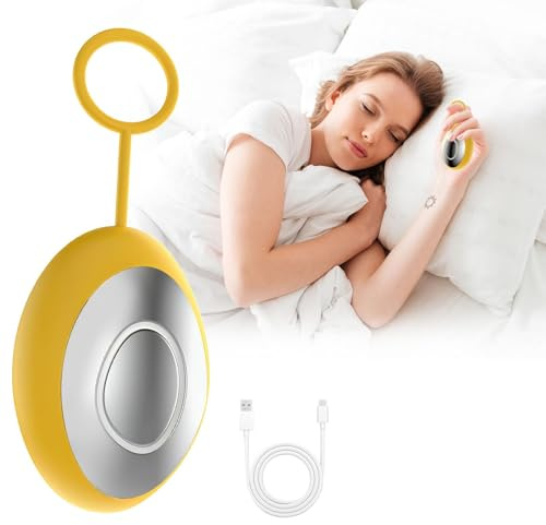 Rechargeable Sleep Aid Device for Deep Relaxation Insomnia Anxiety Relief, Handheld Microcurrent Sleep Helper for Adults, Calm Carry Portable Sleep Helper, Quiet Operation, USB-C Charging, Night Use