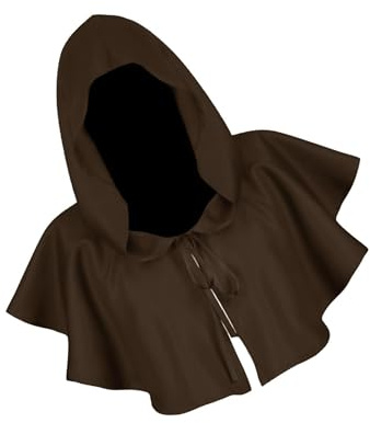 BEALIFE Halloween-mantel Cosplay Death Cape Wizard-mantel för kvinnor, män, unisex, spöklik och mystisk kostymtillbehör