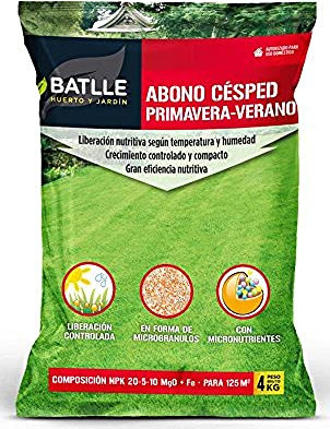 Semillas Batlle Abono Cesped Primavera-Verano Saco 4kg