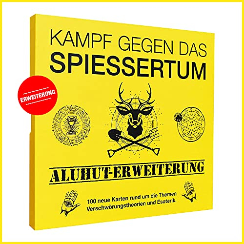 Kampf gegen das Spiessertum - Aluhut Erweiterung mit 100 neuen Spielkarten. Die 2. Erweiterung des fiesen Kartenspiels.