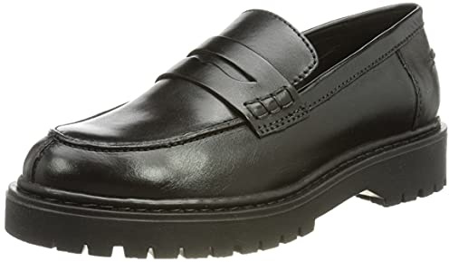 Geox D Bleyze B, Mocasines Mujer, Negro (Black Leather), 39 EU