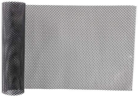 Auto Kühlergrill Gitter, Alu Renngitter, 4x8mm Loch Universal- Auto Renngitter, Maschennetz, Gitterkörper, Stoßstange, rautenförmiger Grill, schwarz (100 x 33 cm)