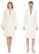 Özdilek Bademantel, 100% Türkische Baumwolle, Bademantel Damen, Bademantel Herren, Unisex, Frottee-Bademantel, Morgenmantel Damen, Morgenmantel Herren, | Klein-Mittel - Silber
