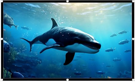 Projection Screen – Magnetic Foldable Fabric, Compact Roll-Up Display Panel, Theater Sheet Easy to Carry | HD Film Portable for Outdoor Gathering