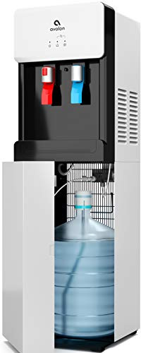 Avalon Bottom Loading Water Cooler Dispenser - Hot & Cold Water, Child Safety Lock, Innovative Slim Design, Holds 3 or 5 Gallon Bottles - UL Listed- White