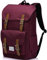 VASCHY Rucksack Herren Damen, Wasserabweisend Vintage 15.6 Zoll Daypack Schulrucksäcke Mädchen Jungen Teenage für Reisen Arbeit Täglicher Gebrauch Burgund
