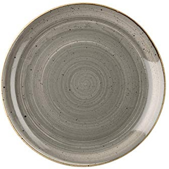 Kadida Churchill Stonecast -Coupe Plate Teller- Durchmesser: Ø32,4cm, Farbe auswählbar (Peppercorn Grey)