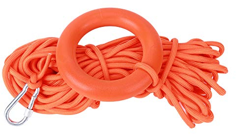 Fdit Cuerda Salvavidas Flotante de Agua 98.4 pies, Cuerda de Lanzamiento Profesional para Exteriores, Salvavidas, Salvavidas, Salvavidas con Pulsera/Anillo de Mano para Nadar, navegar, Pescar