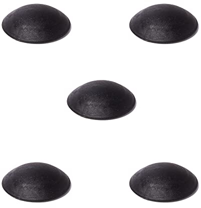 5 x sossai® Türstopper Wand selbstklebend | Türpuffer | TP Spot Black | Ø 40 mm | Farbe: Schwarz | Wandschutz Türklinke | Wandpuffer