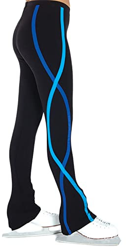 G&F Pantalones Patinaje sobre Hielo Chicas y Damas Patinaje Artístico Espiral sobre Mallas Bota Ropa Deportiva Transpirable (Color : Blue, Size : S)