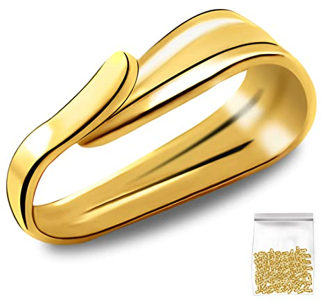 BLMHTWO 200 Stück Schmuckzubehör, Anhängerverbinder Goldenes Metall Anhänger Kettenverschluss Clip Anhängerschlaufe für Halsketten Schmuckanhänger DIY-Produktion