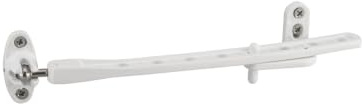 Entrebâilleur de Fenêtre, 8 Positions, Réversible, Cadenassable, Blanc, Sécurité Enfant, Compatible Fenêtres à Un Ou Deux Ventaux, Finition Chromée, Dorée Ou Laquée Blanc, THIRARD