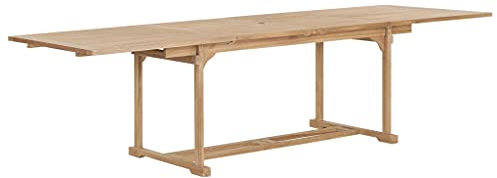 ARKEM Tavolo da Giardino Allungabile 180-280x100x75 cm in Teak,Tavolo Pieghevole Rettangolare Multifunzione Con Piano E Struttura Richiudibile Salvaspazio, Per Arredo Esterno, Interno, Giardino, Terra