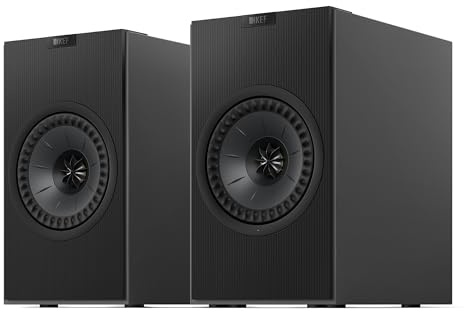 KEF Coda W Diffusori da scaffale HiFi wireless, Dark Titanium | Bluetooth 5.4 aptX Lossless | Compatibili con giradischi, TV, PC, laptop e altro | Musica | TV e Home Cinema | Gaming