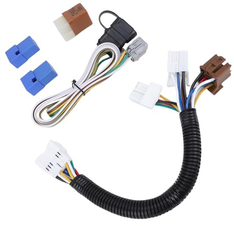 KIMISS Reemplazo del Kit de Arnés de Cableado de Remolque de 4 Pines Conexión Directa de Enchufe Salida de Energía Estable Opciones de Remolque Versátiles para Frontier Pathfinder
