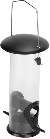 Qudinip Comedero para Pájaros Colgante, Distribuidor Automático de Alimentos Transparente para Exteriores, para Decoración de Balcón, Jardín y Pájaros Salvajes, 12,2x5,3 Pulgadas