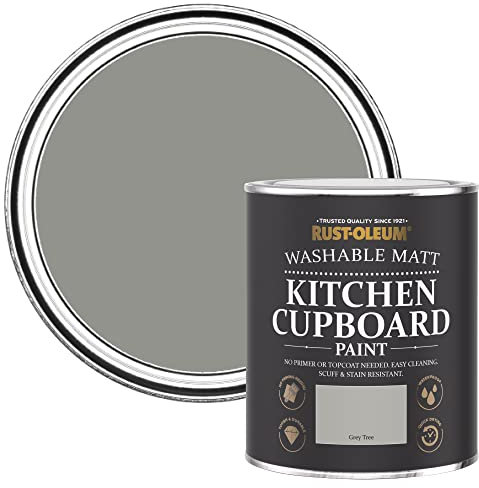 Rust-Oleum Grey Kitchen Cupboard Paint in Matt Finish - Grey Tree 750ml