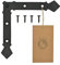 MORIA DESIGN ‎‎‎‎‎‎150 x 150 x 2 mm |Ecken für Fensterladen, dekorative Metallecke, Zierwinkelband, dekorative Ecke Pulverbeschichtet | Schwarz - Matt
