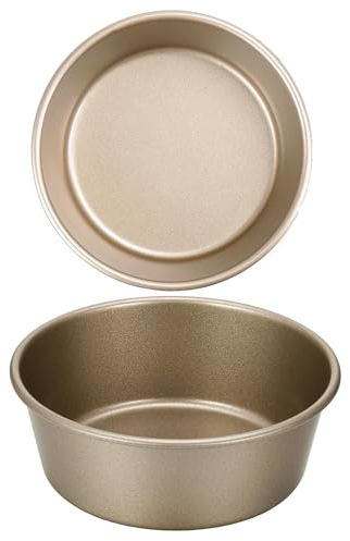 Gurlideo Mini tortiera per torte, cupcake, friggitrice ad aria, hamburger, chignon, mini teglie per torte, 2set