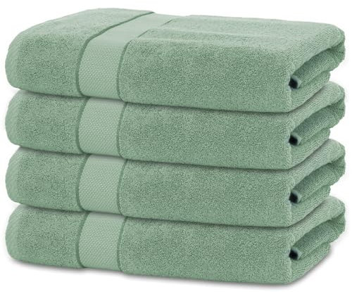 BANANALU 4 Badetücher 70x140 cm 100% Baumwolle Badetuch Duschtuch Mintgreen