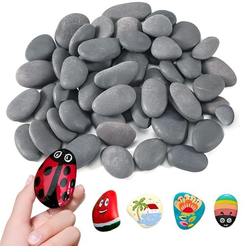 YJSDDNTY 40 Pietre da dipingere, 1 – 3 cm, Mini Pietre Decorative, ciottoli Dipinti, ciottoli Lisci da dipingere, ciottoli da Spiaggia, ciottoli Colorati
