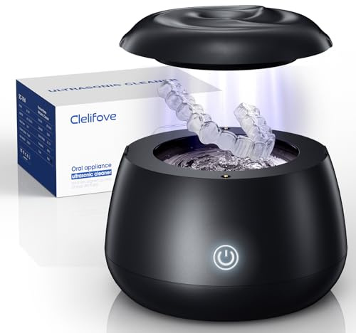 Máquina limpiadora ultrasónica de retenedores de 48 kHz para dentaduras postizas y alineadores para protectores bucales, protectores nocturnos, bandejas dentales, aparatos ortopédicos, cepillos de