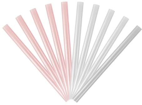 FIXOSHEE 10 Pcs Hot Glue Sticks Bulk Crafting Glue Sticks Pearl White Sakura Pink 7x100mm DIY Accessories for Crafting Tools and Handmade Projects