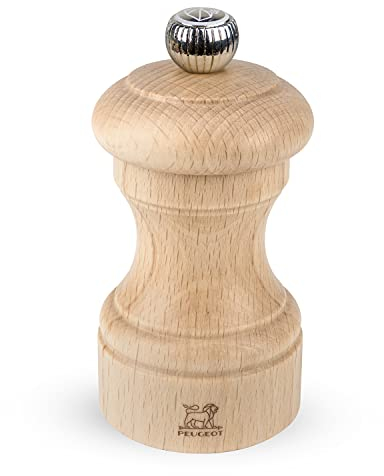 PEUGEOT - Moulin à Sel Bistro 10 cm - Réglage Classique - En Bois Labellisé PEFC - Fabrication Française - Couleur : Naturel