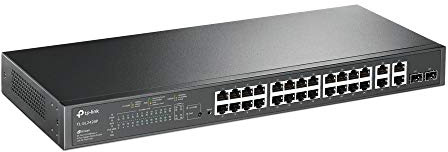 TP-LINK T1500-28PCT Gestito L2 Fast Ethernet (10/100) Nero 1U Supporto Power over Ethernet (PoE)