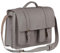 Schoolmaster new classic - grey, klassische Ledertasche & Aktentasche aus echtem Leder, viele Innenfächer, Laptoptasche, Umhängetasche & Lehrertasche für Damen & Herren