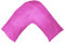 Gyulin Silky Soft Satin Soild Envelope Style V Shaped/Tri/Boomerang Pillow Cover Pillowcase Pillow Protector Cushion Cover for Orthopaedic/Pregnancy/Nursing Pillows,Only Cover No Insert Rose