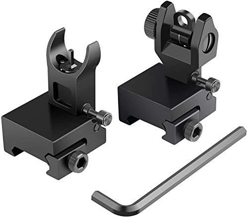 Hunting Explorer Flip Up Hinten Vorne Und Iron Sights Backup Passend Für Picatinny Und Weaver Rails Black
