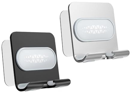 GudGmtoy Lot de 2 supports de téléphone portable réglables pour téléphone portable et tablette - Pour lit, salle de bain, cuisine